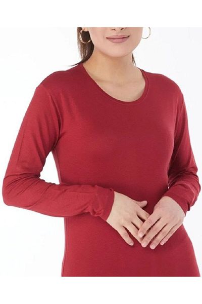 Serraa بودي بادي زيرو رقبة دائرية وأكمام طويلة