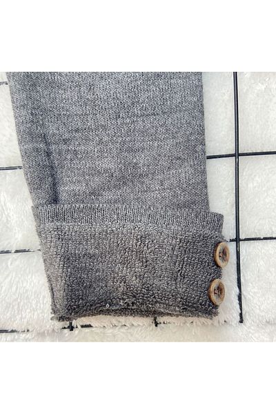 tunays shopping Unisex Thick Winter Elastic Waist Knitwear Trousers with Towel Inside