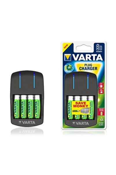 Varta Plug Şarj Cihazı(1 ADET) Plug Şarj Cihazı 4*2100 Aa Şarjlı Pil