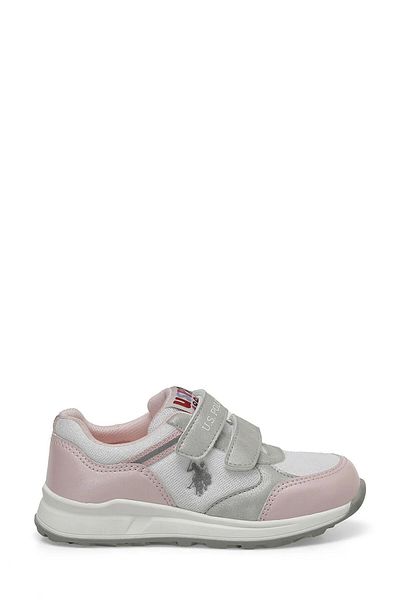 U.S. Polo Assn. Esalte Children's Running Shoes - White and Pink