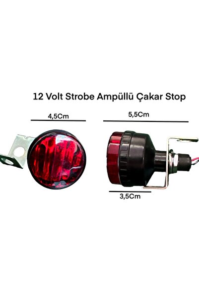 gcstore 12 Volt Strobe Ampulu  Kırmızı   Çakar Lamba 1 Adet