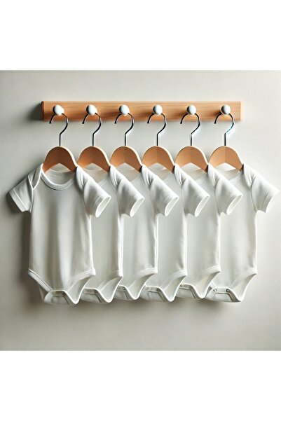 Bebelove Baby Boy/Girl Half Sleeve Snap Fastener Baby Bodysuit 6 Pieces
