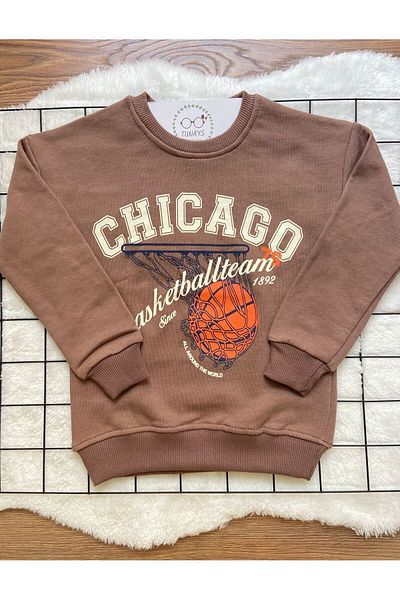 tunays shopping Παιδική μπλούζα oversize με στάμπα CHICAGO