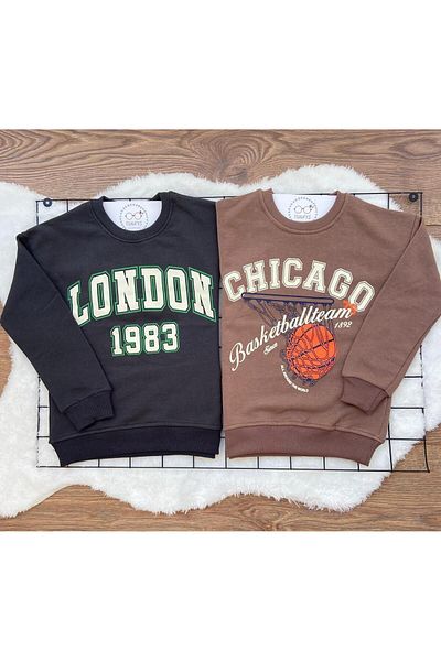 tunays shopping Oversize 2-pack Sweatshirt London+Chicago Printed