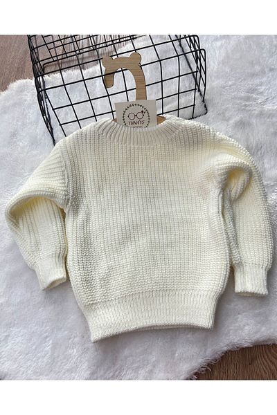 tunays shopping Unisex Baby Kids Crew Neck Flexible Knitwear Sweater