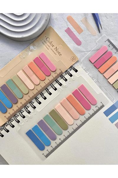 Fobinote Soft Pink Tones 10 Color Oval Transparent Postit - Ari335-004