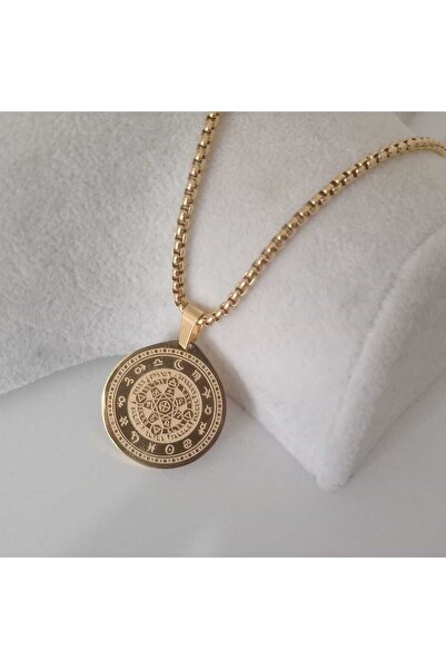 Alsade قلادة تميمة الحظ بتصميم سداسي النجوم على الطراز الويسكي