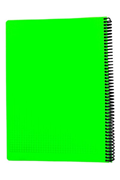 Mynote Flex A4 120 - Leaf Checkered Spiral Neon Cover Plastic Notebook