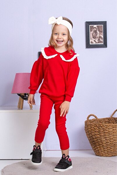 tunays shopping Scallop Collar Detailed Top and Bottom Camisole Girl's Set