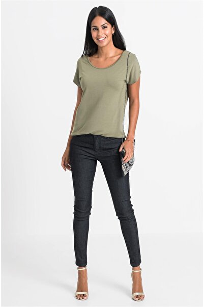 Org Marka Store Bodyflirt Φαρδύ γιακά Μίνι Μανίκι Πλάτη V Δαντέλα