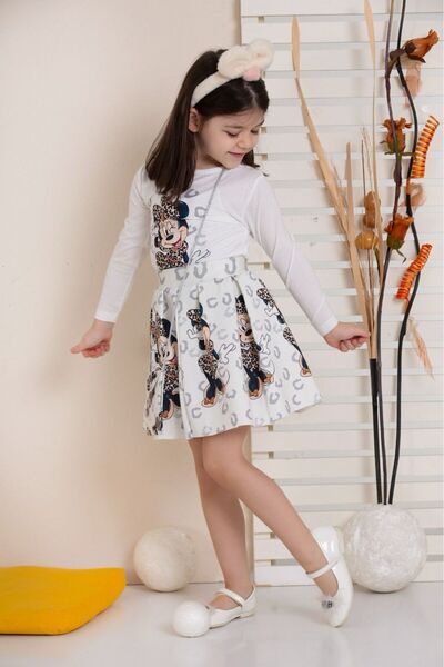 tunays shopping Printed 3-Piece Girl's Suit with Skirt and Bag