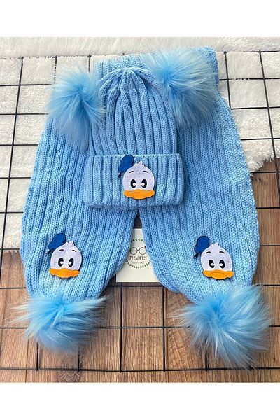 tunays shopping Set beanie eșarfă figurată