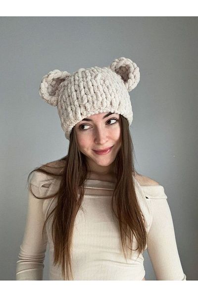 AidaAstrid Snow Mask Hat Puffy Beanie Ski&Snowboard
