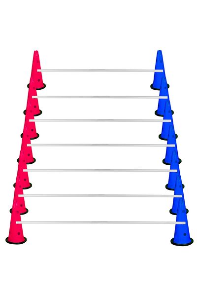 Kodispa Training Obstacle Set with 14 40 Cm Funnels and 7 Sticks