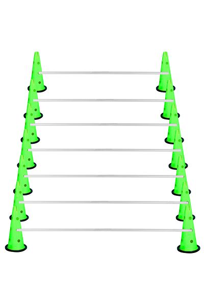 Kodispa Training Obstacle Set with 14 40 Cm Funnels and 7 Sticks