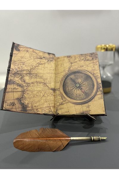 EPTC Red Tree of Life Pattern - Genuine Leather Daily Notebook Handmade