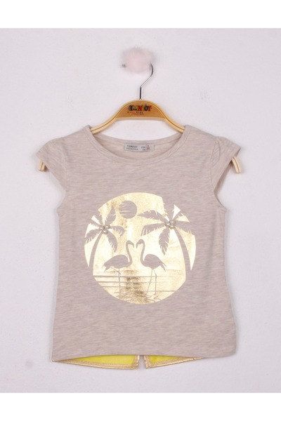 Toontoy Μπλουζάκι για κορίτσια με φύλλα φοίνικα με τύπωμα