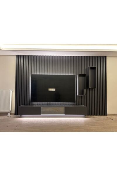 ENDECORMOB Alya Tv Ünitesi 240 Cm Duvar Çıtası Hariç