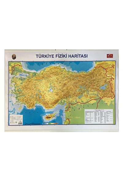 AND Dünya Ve Türkiye Haritası Seti Çift Taraflı Çıtalı (70x100 Cm)