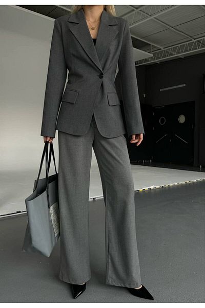 AMITIE Double Breasted Padded Blazer Jacket