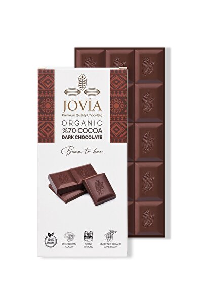 JOVİA ÇİKOLATA Organik Çikolata - %70 Bitter Sade