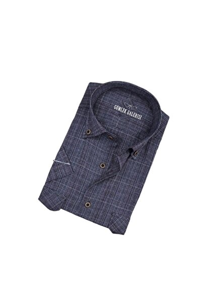 GÖMLEK GALERİSİ Men's Shirt - Classic Fit, Double Pocket, Short Sleeve