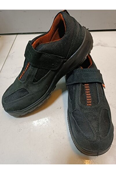 Sedes aklan svm süet yazlık iş ayakkabısı çelik burunlu 42 numara siyah