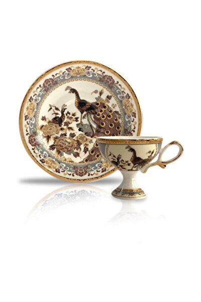 Kosova Geyşa Ayaklı 6'lı Türk Kahvesi Fincanı Desen3