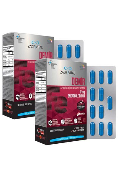 Zade Vital Iron Iron (2 BOXES) 60 Capsules