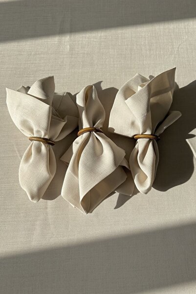 creaminhome بيج 6 قطع منديل