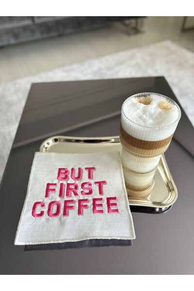 LİNDA MİA ليندا ميا ولكن أول منديل كوكتيل منقوش بالقهوة