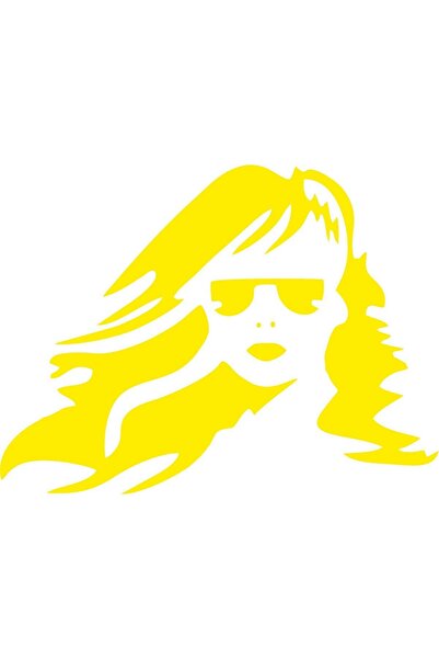 EYBA STİCKER ملصق سيارة زجاجي مادونا ميني باص أصفر - نسائي