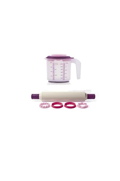 Tupperware خليط من الشوبك الأرجواني وقوالب البسكويت إخفاء أرجواني 1,25 لتر