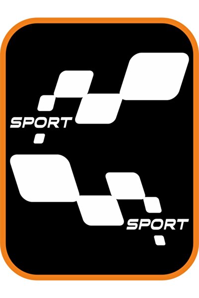 EYBA STİCKER White Sport Checkered Auto Sticker