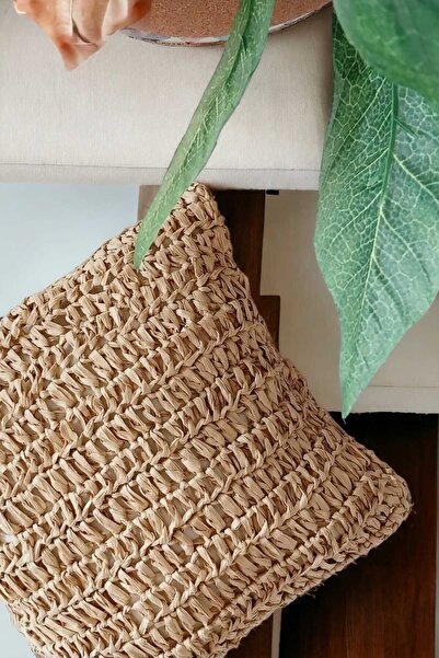 Minkyflowers Kağıt Ip Kırlent /kırlent Kılıfı& Iç Yastık Birlikte 35 X 35 Cm