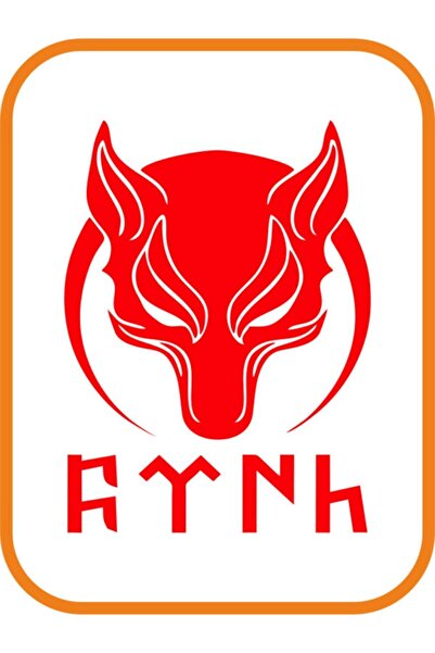 EYBA STİCKER ملصق سيارة تركي على شكل هلال الذئب الأحمر مقاس 27 × 20 سم