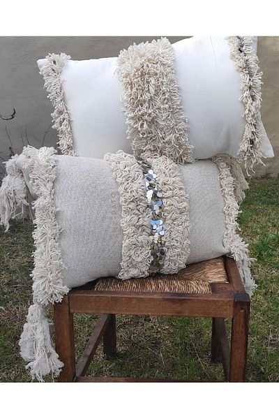 Kübrahome Special Design - Bohemian Sheath with Punch Embroidery and Sequin Embroidery