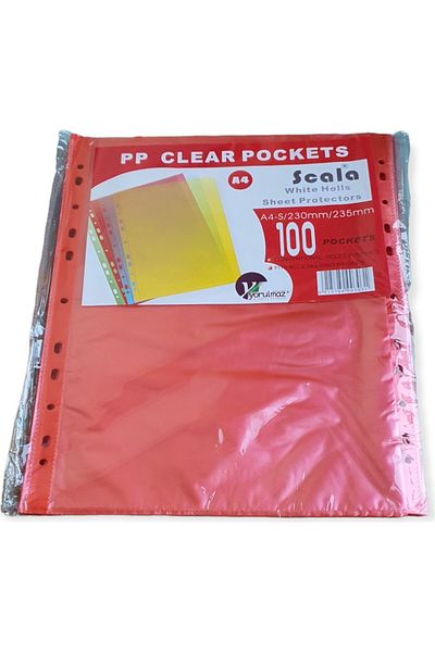 Polin A4 Thin Bag File - Transparent Color, Pack of 100