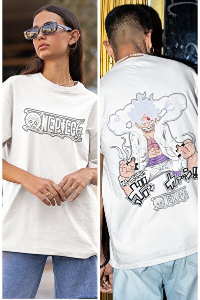 Fuddy Moda Unisex majica sa leđnim printom Luffyja, velika jednodijelna anime...