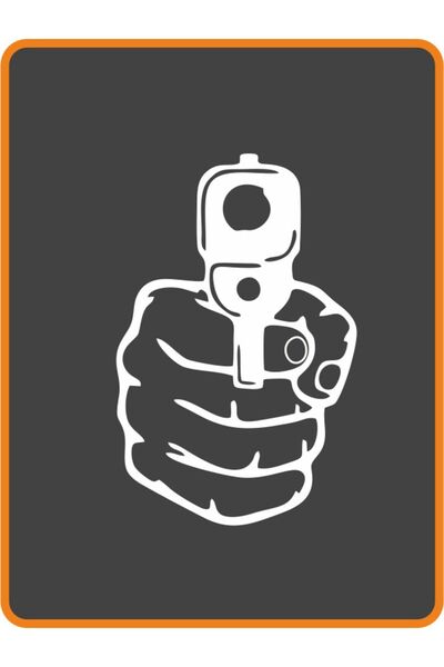 EYBA STİCKER White Hand Auto Motor Sticker - 15x10 Cm