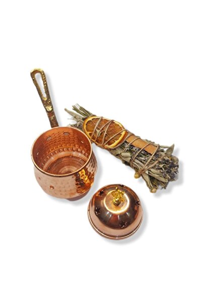 Katha Ritüel Bakır Tütsülük Ve Bolluk Bereket Tütsüsü Arınma Seti/ Hediyelik ...
