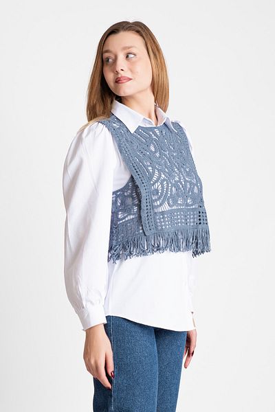 Hatun Atila Hatunatila Tasseled Lace Sweater - 5043