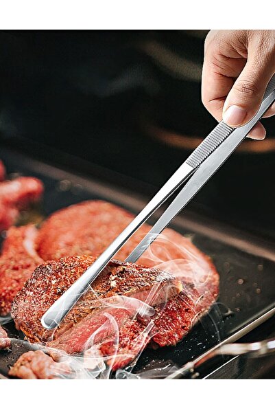 TRUSTMODA Profesyonel Profesyonel Şef Cımbızı 30 Cm - Barbekü Maşa Cımbızı - Et Kızartma Maşası