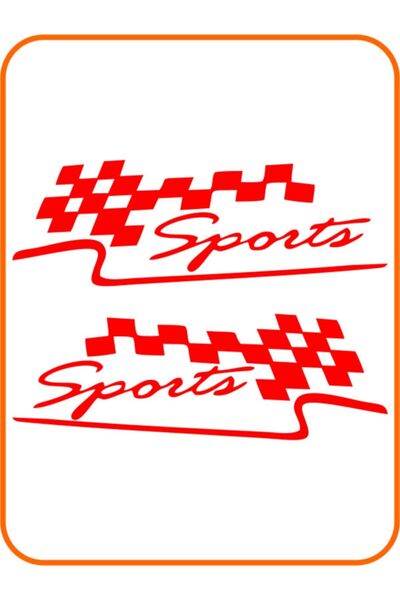 EYBA STİCKER ملصق للمصابيح الأمامية أو القلنسوة باللون الأحمر - قطعتين، 30 × ...