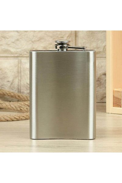 Ekin Hediyecilik 6 Oz Stainless Steel Flask - Liquor Whiskey, Cognac and Alcohol Bottle
