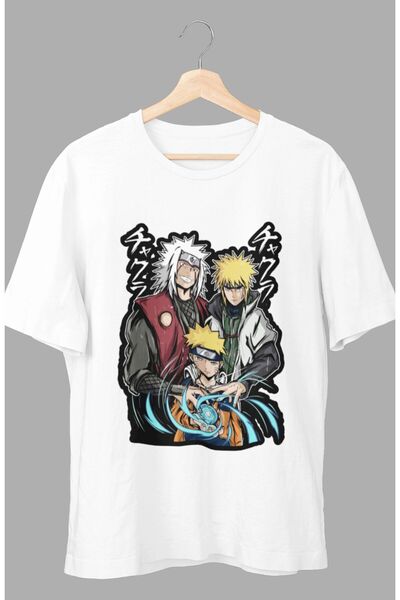 Fuddy Moda Oversize kroj Naruto Jiraiya Minato Namikaze Štampano T-shirt , un...