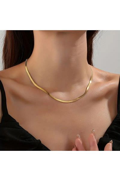 ULYOS PONIS 3mm Width Italian ChainGoldNecklace