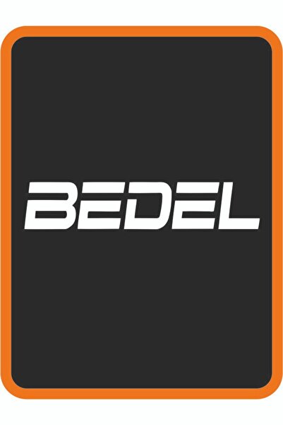 EYBA STİCKER White "bedel" Auto and Motor Sticker - 20x4 Cm