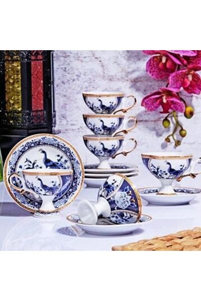 Kosova Gsa58 Porcelain Footed Cup Set of 6