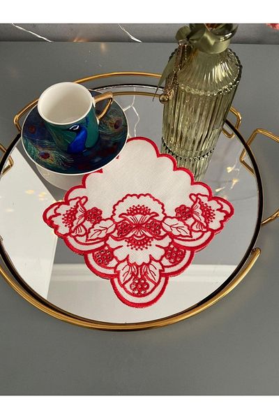 LİNDA MİA White Business Cocktail Napkin Single